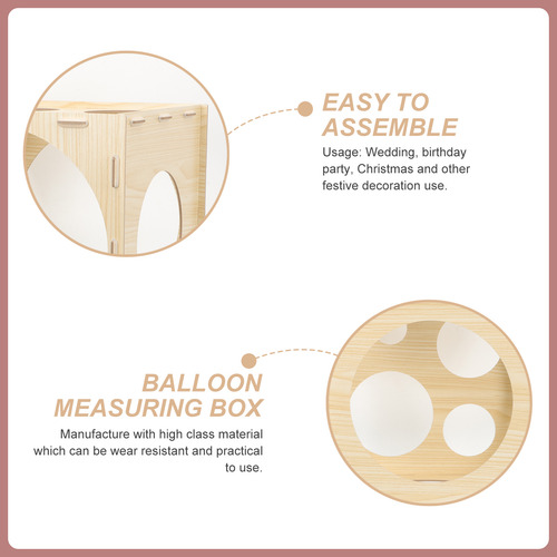 Práctico Medidor De Globos, Caja De Bolas Para Medir Globos