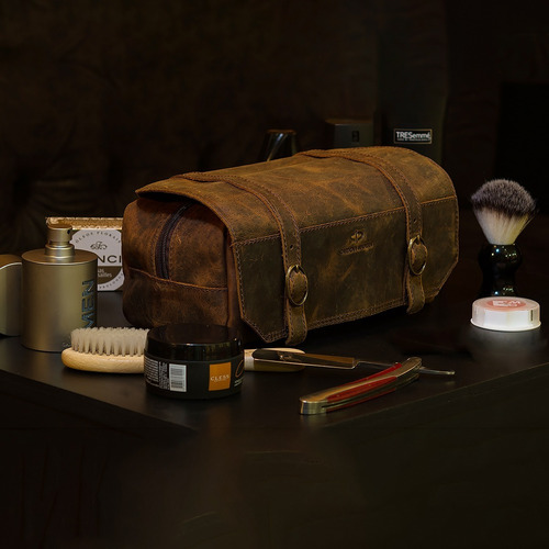 Imagem 6 de 6 de Bolsa De Mão Viagem Necessaire Couro Rustico Cardena Madera