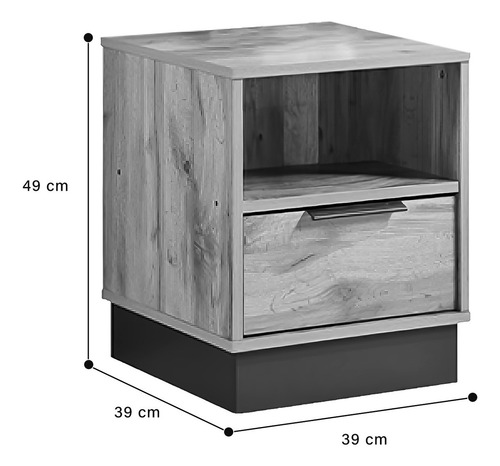 Mesa Auxiliar Moderna Para Sala O Estancia Bossa Hymz Color Marrón