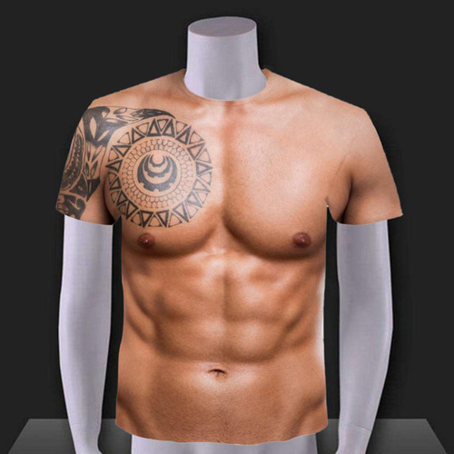 3d Gráfico Digital Impresso Musclet-shirt Manga Curta