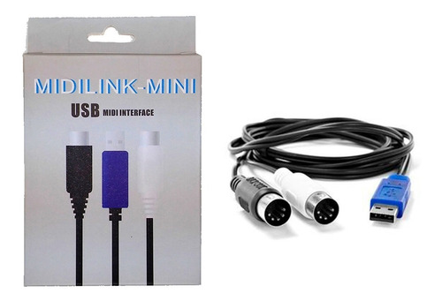Imagen 1 de 8 de Interfaz Midi A Usb Midilink Compatible Con Todas Las Marcas