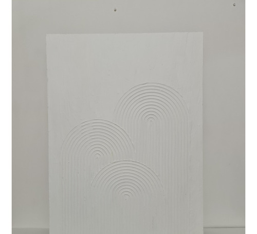 Cuadro Texturado Abstracto Relieve Triple Arcada 50x70