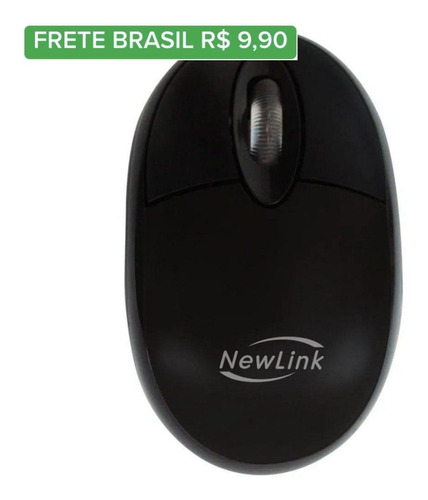 Mini Mouse Usb 1000 Dpi Standard Newlink Preto Mo304cnl Lm1