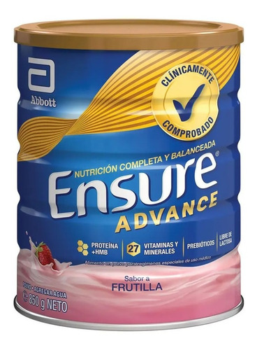 Ensure Advance 850gr (vainilla, Frutilla, Chocolate)