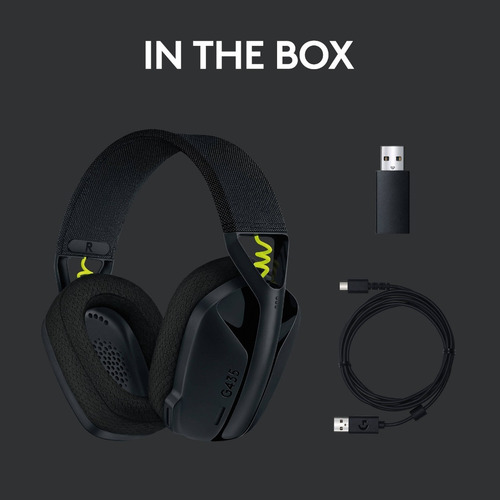 Imagen 9 de 10 de Auricular Gamer Inalámbrico Logitech G435 Lightspeed Negro