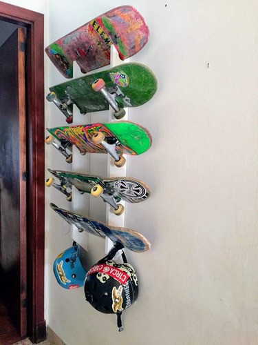 Soporte De Pared 4 Skate Longboard Portaskate