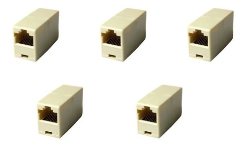 5 Emenda Rj45 Femea X Femea Extensão Cabo De Rede 8 Vias