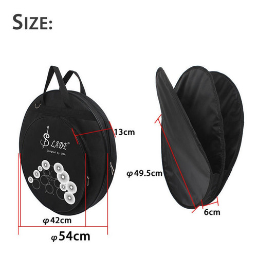 Imagen 11 de 11 de Portátl Platillo Contenedor Para Baterías Llevando Cymbal