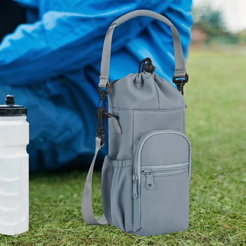 Bolsa De Portador De Botellas De Agua Con Bolsillo Con Azul