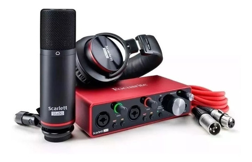 Kit Interface Home Studio Scarlett 2i2 Studio - 3a Geração