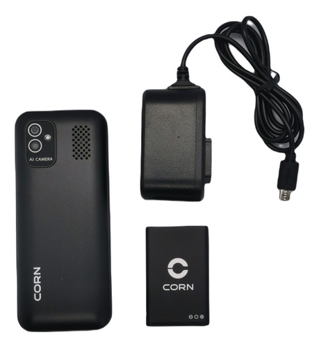 Celular Corn Rs10 4g Dual Sim Desbloqueado Cámara Radio Fm Mp3 Negro