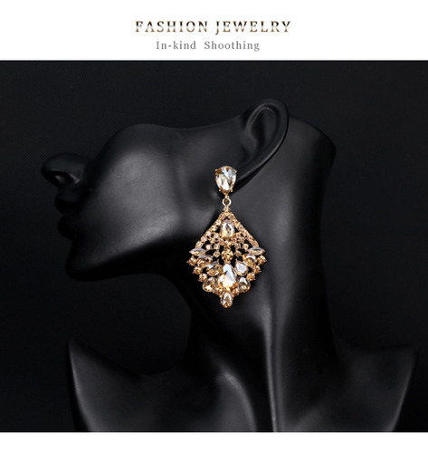 Pendientes Colgantes De Diamantes Acrílicos W4 Vintage Para