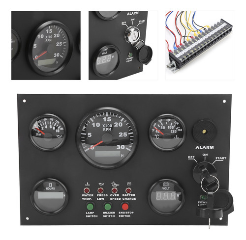 Panel De Control De Barco Multifunción De 12 V/24 V, Aceite