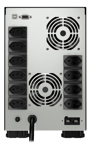 Imagem 4 de 4 de No break SMS Power Vision Upv 3000 Bi 27737 3000VA entrada de 115V/127V/220V e saída de 115V preto