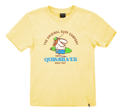 Remera Quiksilver Niños Mr. Surfman Manga Corta Amarilla