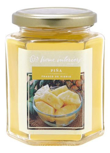 Vela De Frasco De Vidrio De Piña Home Interiors