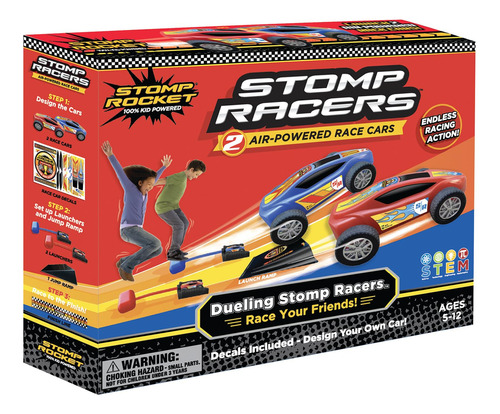 Stomp Racers Air Powered Race Cars By Stomp Rocket, Paquete 