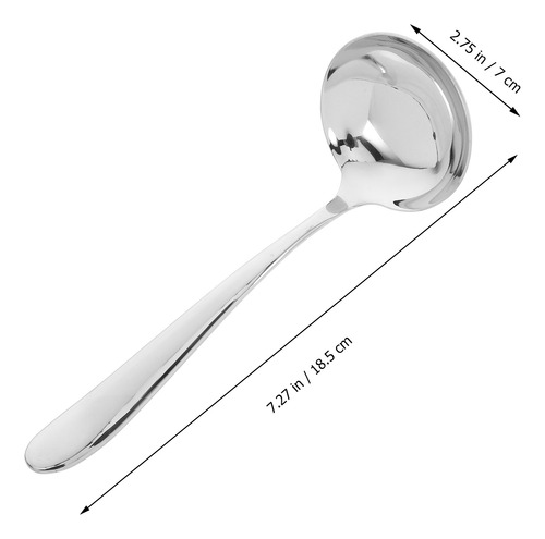 Cuchara De Sopa De Acero Inoxidable De 7,6 Pulgadas Para K,