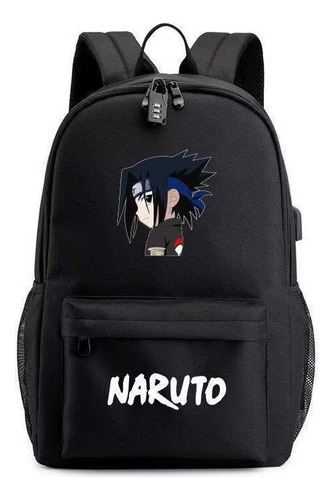 Mochila Antirrobo Naruto Hokage Con Puerto De Carga Usb