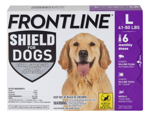 Frontline Shield For Dogs Tratamiento Contra Pulgas Y Garrap