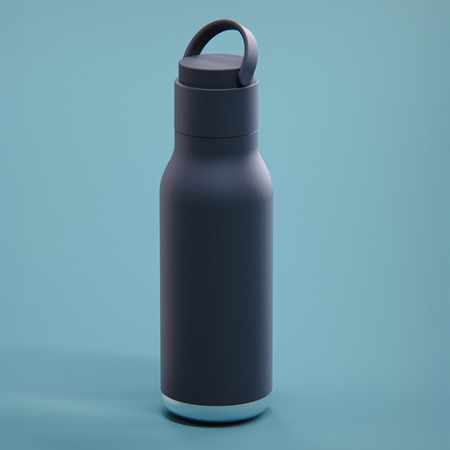 Botella Térmica 650ml Acero Inoxidable Metro Asobu Negro