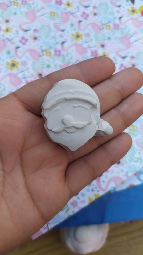 Imagen 3 de 6 de Pack 6 Mini Figuras De Yeso Para Pintar Diseño Navidad
