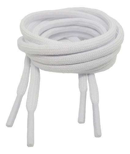 2 Cordones Blancos Redondo Para Zapatilla 0,4cmx120cm Zapato