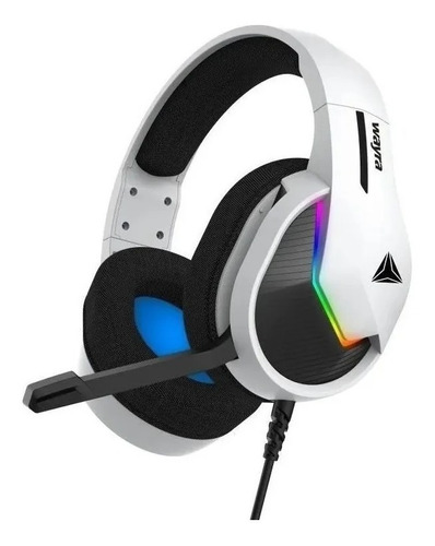 Auricular Headset Gamer Wayra Mic Led Xbox One Ps4 Pc Cx02 Color Blanco Color de la luz Azul