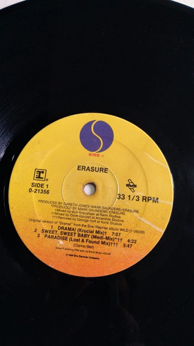 Erasure - Drama - 12' Vinilo Single 