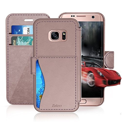 Samsung Galaxy S 7 Funda De Cuero Con Ranura Para Tarjetas D