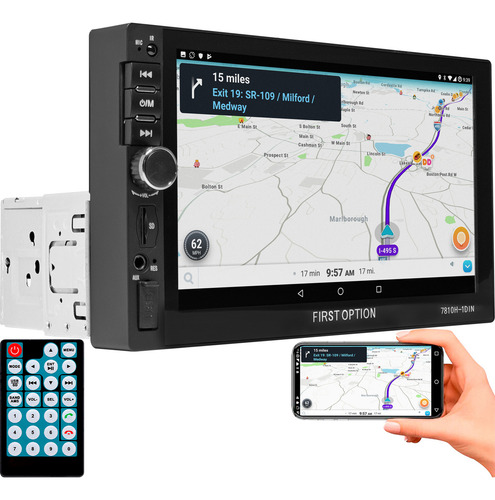 Central Multimídia Universal 1 Din Espelha Android Ios Usb