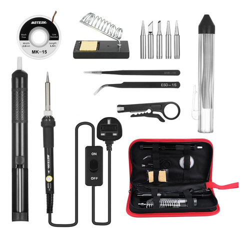 Kit De Soldadora Meterk Con Temperatura Regulable 4 En 1