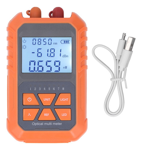 Medidor Óptico Fiber Power Tester Recargable 50 ~+26dbm 2 I