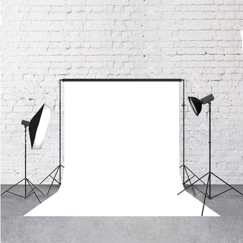 Tecido Fundo Infinito Branco De Algodão 1.8x2.8m P/ Estúdio Desenho Impresso Liso