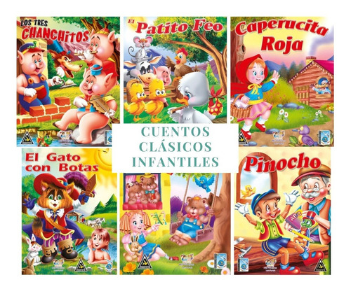 Cuentos Clásicos Infantiles (para Niños) Pack 12 Unidades