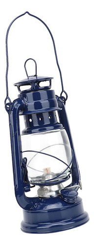 Blue Vintage Kerosene Iron Lantern Oil Party Pub Decoration
