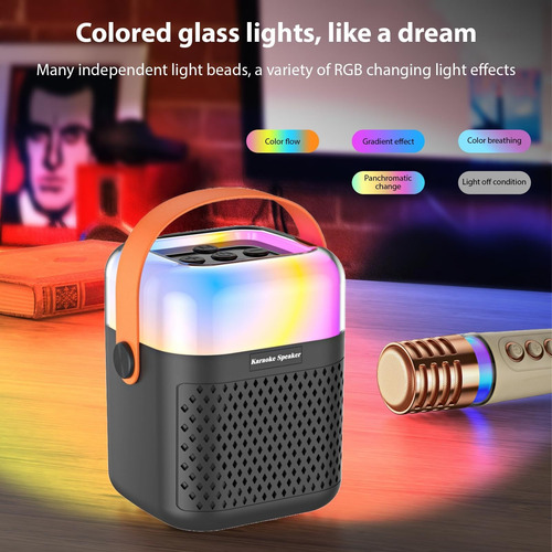 Máquina De Karaoke Con 2 Micrófo Inalámbricos Altavoz Equipo