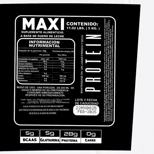 Proteína Whey Hidrolizada Isolate Maxi 5 Kg Sabores Sabor Natural