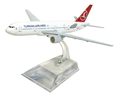 Turkish Airlines - Miniatura Aeronave Comercial Boeing 777