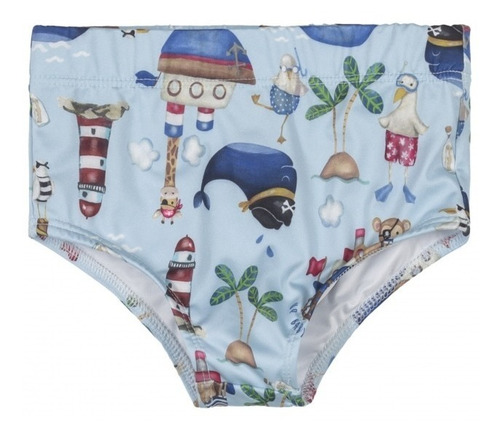 Imagem 1 de 6 de Sunga Praia Bebê Menino Infantil Verão Com Proteção Up Baby