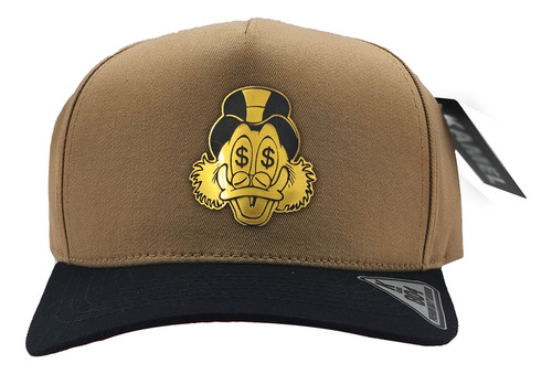 Gorra Premium Con Placa (dorada O Plata) Don Mcpato Cafe/negro Unitalla Dorada