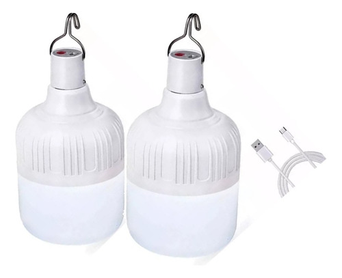 Bombillo Led Recargable Lámpara Portátil X 2