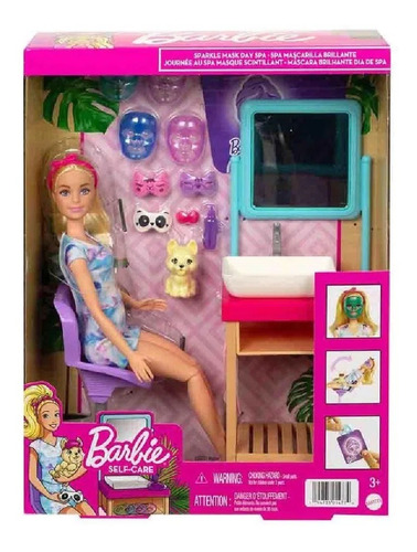 Playset Barbie Spa Dia De Mascaras E Acessorios Hcm82 Mattel