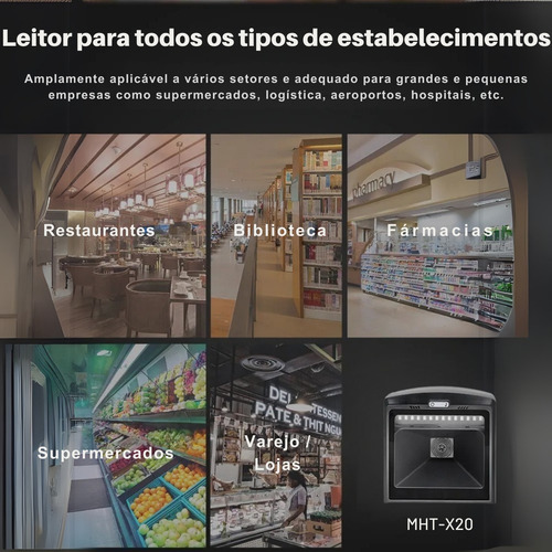 Leitor De Código De Barras 2d De Produto Obitech Mht-x20 Usb