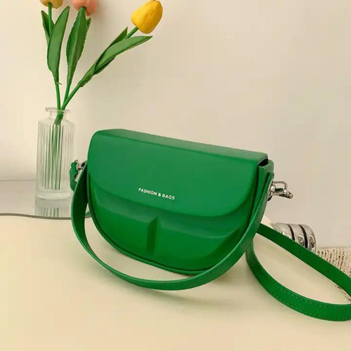 Mini Bags Carteras De Mujer Cuero Pu Rigida Cartera De Lujo Acabado De Los Herrajes Plateados Color Verde Correa De Hombro Verde Diseño De La Tela Liso