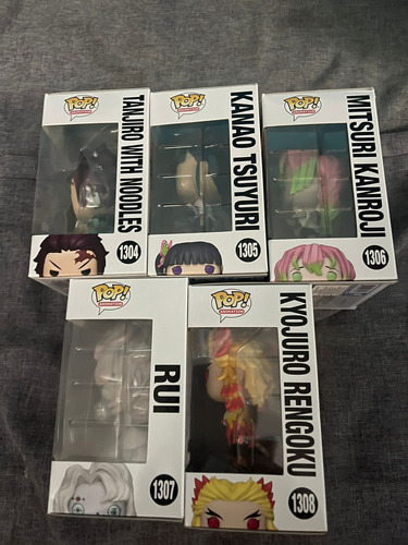 Funko Set Wave 2 Demon Slayer 5 Funkos Tanjiro Rui Rengoku
