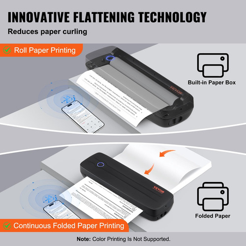 Impresora Portátil Sin Tinta C/bluetooth Para Papel Térmico.