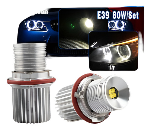 2 X 40w Led Angel Ojos Halo Anillo Luces Marcador Bulbo Erro