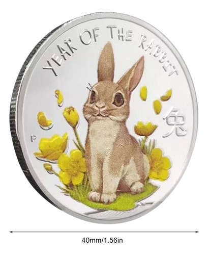 Año Del Conejo 2023 Monedas El Recuerdo Afortunado Plateado