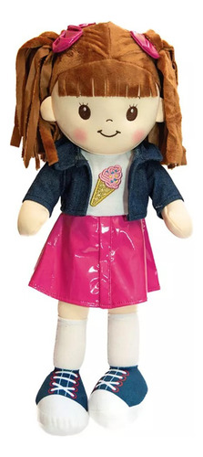 Muñeca De Trapo Y Tela Nora Color Rosa